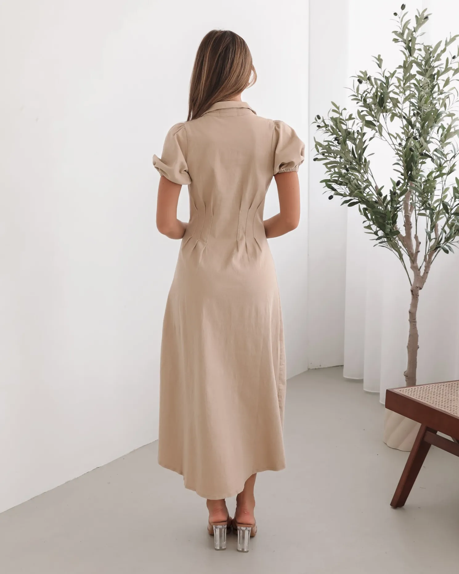 Zorina Dress - Beige